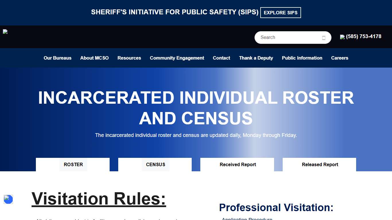 Incarcerated Individual Information Monroe County Sheriff